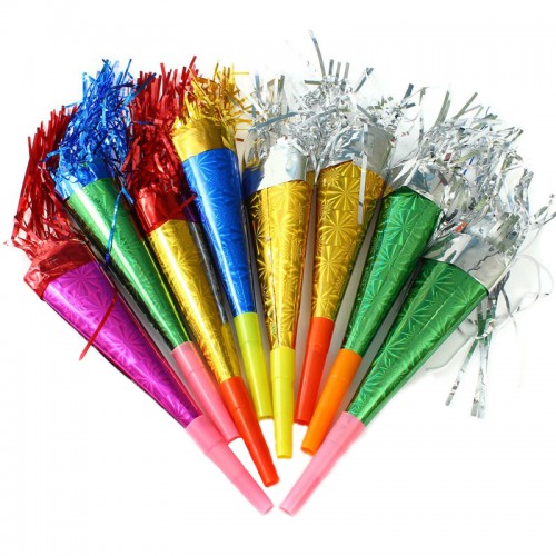 OEM - 10 Pcs Cheering Up Noise Marker Paper Glitter Horns Party Supplies Birthday