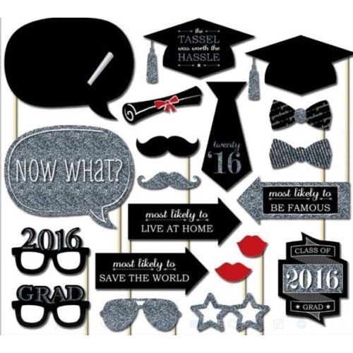 ace-sellers - 20PCS  Grad Party Masks Photo Booth Props Mustache