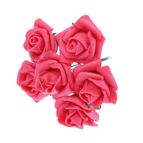 OEM - 72 Pcs 3.5cm Artificial Rose Flowers For Wedding Party Decoration Red