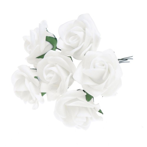 OEM - 72 Pcs 3.5cm Artificial Rose Flowers For Wedding Party Decoration White