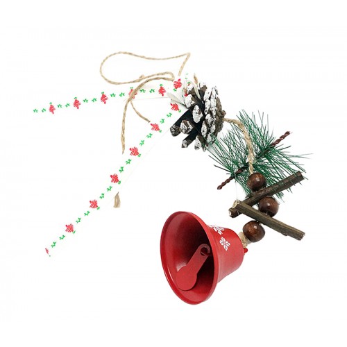 OEM - Christmas Ornaments 1 Pc Windbell For Handmade Craft Steel Bells Tree Red