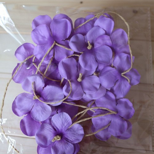 LX - Hand Made Party Mariage Decorative Crafts Flowers Purple