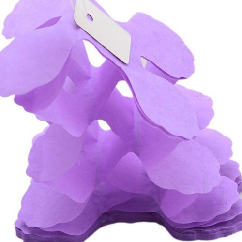 AURELIA - Party Paper Garland Hang Tissue Clover Strings Romantic Decor Purple