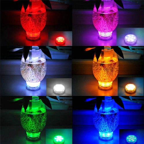 greatorleansus - Submersible 10 LED RGB Party Vase Light Remote Control Lamp