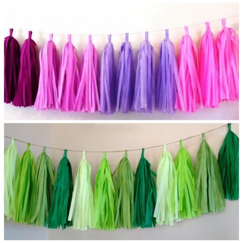 AURELIA - Tissue Garlands Bunting Ballroom Paper Tassels  Party Decor B