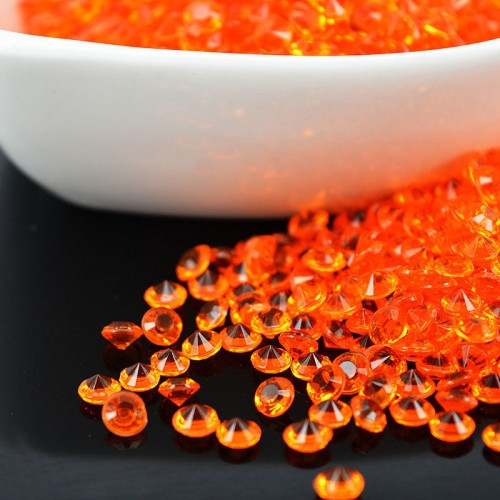 AURELIA - Wedding Decoration Crystals Diamond Table Confetti Party Supplies Orange