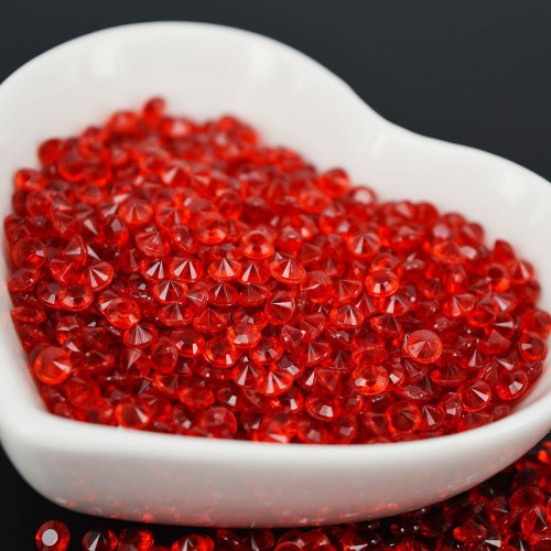 AURELIA - Wedding Decoration Crystals Diamond Table Confetti Party Supplies Red