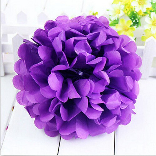 AURELIA - \Wedding Party  Birthday Tissue Paper Pom Poms Flower Balls Décor Purple