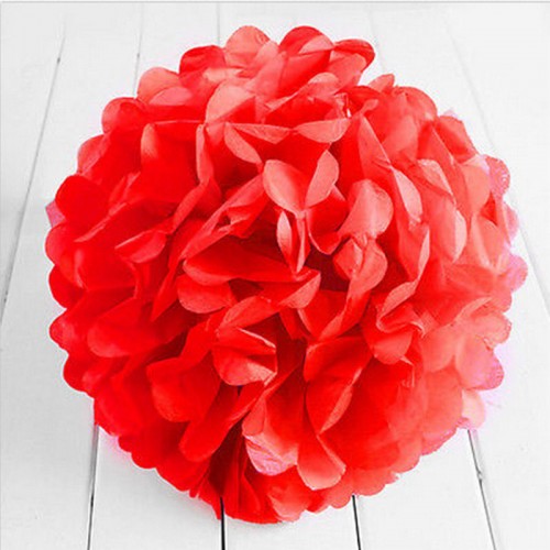 AURELIA - \Wedding Party  Birthday Tissue Paper Pom Poms Flower Balls Décor Red