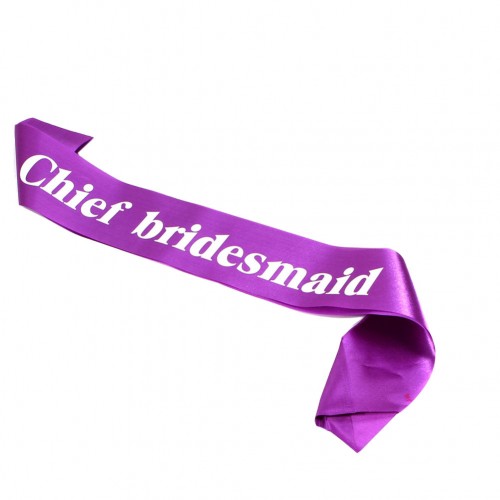 OEM - Wedding Sash Party Decoration Purple Chief Bridesmaid