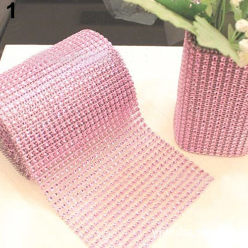 easyshopping66us - Yard Fascinating Mesh Sparkle Ribbon Party Decor Pink