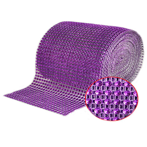 easyshopping66us - Yard Fascinating Mesh Sparkle Ribbon Party Decor Purple