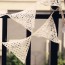 OEM - Lace Fabric Banners Personality Wedding Bunting Decor Vintage Party Birthday