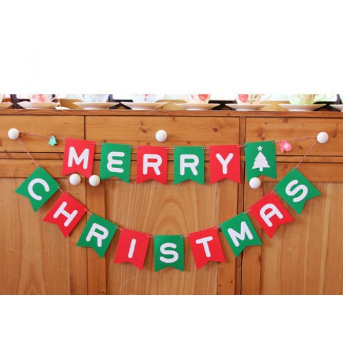 SHINE - Merry Christmas Garland Banner Set Christmas Party Decoration Party Photo New Year Party