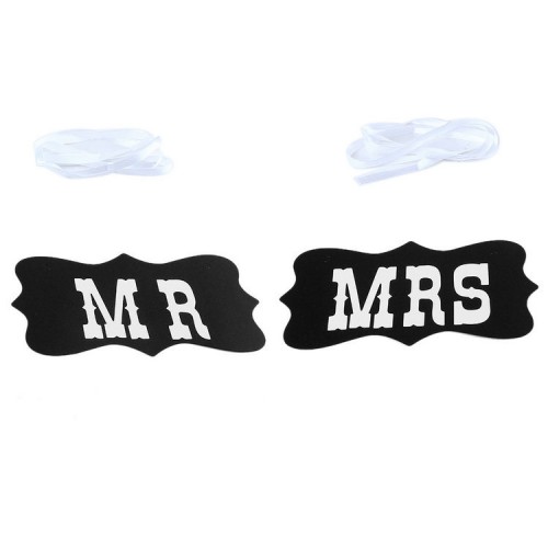 LX - Mr Mrs Letter Garland Banner Photo Booth Wedding Party Photography Props Decoration