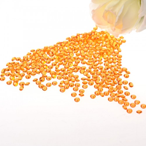 TN - Diamond Table Confetti Wedding Crystal Scatter Decoration Acrylic Gem Orange