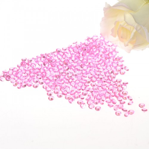 TN - Diamond Table Confetti Wedding Crystal Scatter Decoration Acrylic Gem Pink