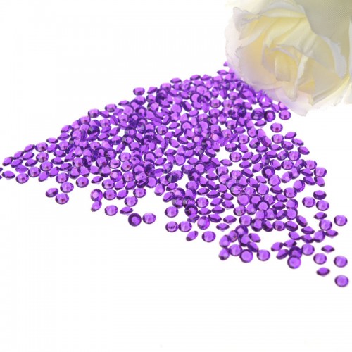 TN - Diamond Table Confetti Wedding Crystal Scatter Decoration Acrylic Gem Purple