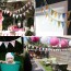 OEM - 3.2m 12flags Fabric Bunting Party Decoration Red