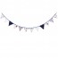 OEM - 3.2m 12flags Fabric Bunting Party Decoration Blue