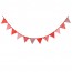 OEM - 3.2m 12flags Fabric Bunting Party Decoration Red