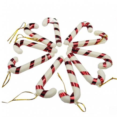 WISHMADE - 6 X Color Christmas Candy Cane Ornaments Party Xmas Tree Hanging Decoration
