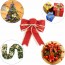 WISHMADE - Bow Shape Flannel Christmas Decoration Xmas Tree Hanging Ornaments Festival Gold