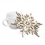 CRYSTAL - Wooden Carved Snowflake Xmas Mug Coasters Chic Holder Coffee Tea Drinks Cup Mat F