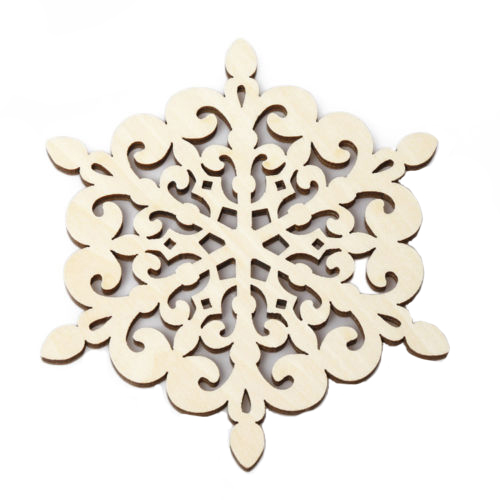 CRYSTAL - Wooden Carved Snowflake Xmas Mug Coasters Chic Holder Coffee Tea Drinks Cup Mat D