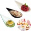 DODO - Disposable Plastic Water Drops Shape Clear Spoon Bowl Dishes Tableware Cake Party Black