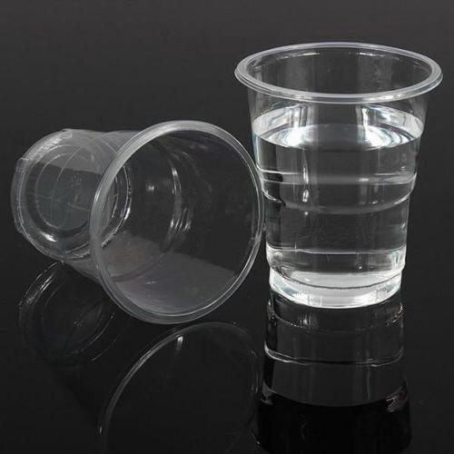 CHARM - 50 Pieces Disposable Cups Plastic Clear Cup For Smoothie Coffee Tea Beer