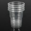 CHARM - 50 Pieces Disposable Cups Plastic Clear Cup For Smoothie Coffee Tea Beer