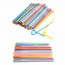 DODO - 100 Pcs Flexible Plastic Bendy Mixed Colours Party Disposable Drinking Straws