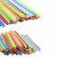 DODO - 100 Pcs Flexible Plastic Bendy Mixed Colours Party Disposable Drinking Straws