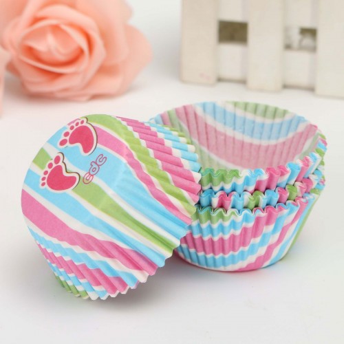 DODO - 100 Pcs Paper Cake Cup Liners Baking Cupcake Cases Wrapper Muffin Dessert Party Foot