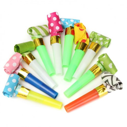 OEM - 10 Pcs Funny Party Accessory Dots Whistle Blowing Dragon Blowout