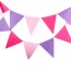 VAKIND - 12 Flags Multi Pink Colour Felt Banners Party Decoration