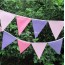 VAKIND - 12 Flags Multi Pink Colour Felt Banners Party Decoration