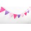 VAKIND - 12 Flags Multi Pink Colour Felt Banners Party Decoration