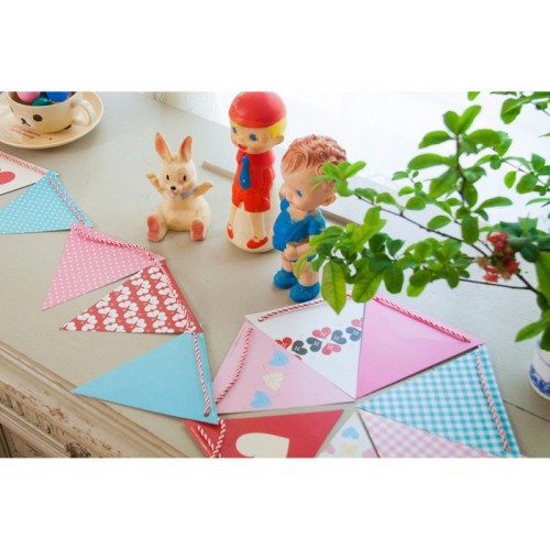 VAKIND - 12 Pcs Bunting Banner Handmade Paper Personality Party Flags Decoration