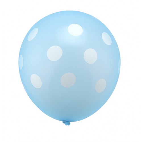 OURLOVE - 12 Pcs Latex Polka Dot Balloon For Party Wedding Birthday Decoration Azure