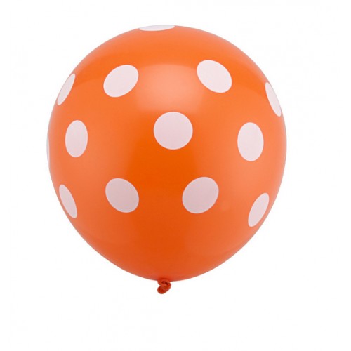 OURLOVE - 12 Pcs Latex Polka Dot Balloon For Party Wedding Birthday Decoration Orange