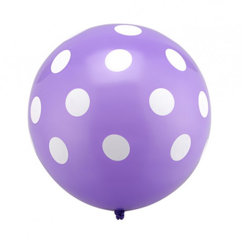 OURLOVE - 12 Pcs Latex Polka Dot Balloon For Party Wedding Birthday Decoration Purple