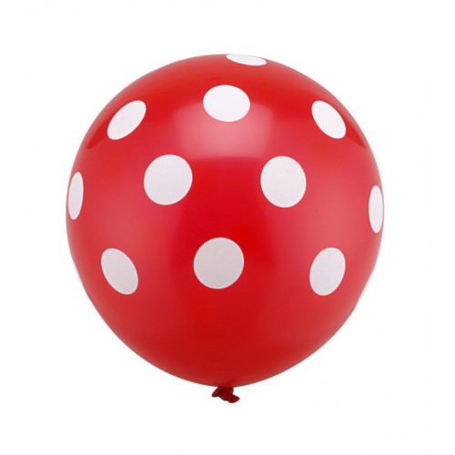 OURLOVE - 12 Pcs Latex Polka Dot Balloon For Party Wedding Birthday Decoration Red