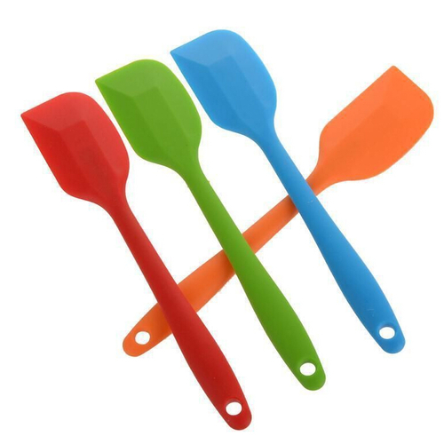 JANECRAFTS - 1 Pcs Silicone Baking Tool Cake Butter Spatula Mixing Batter Scraper Color Random