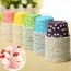 CHARM - 20 Pcs Paper Cake Liners Baking Cupcake Cases Muffin Colorful Wave Point Pink