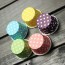 CHARM - 20 Pcs Paper Cake Liners Baking Cupcake Cases Muffin Colorful Wave Point Pink