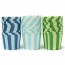 CHARM - 50 Pcs Cupcake Baking Paper Cup Muffin Cases Stripe Liners Home Wedding Party Green Strips