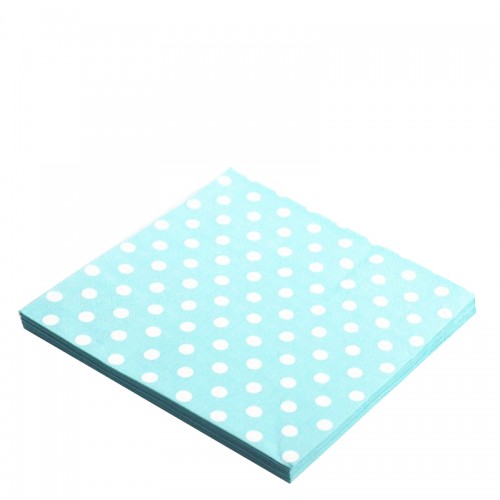 AURELIA - 60 Pcs Lot 2 Layer Mix Polka Dot Wedding Paper Napkin Supplies Party Blue