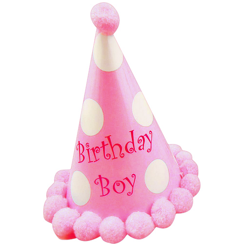 DREAMY - Baby Birthday Party Supplies Cap Props Pompon Hat Pink